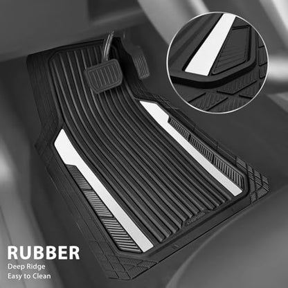 Heavy Duty Rubber Car Mats Metallic