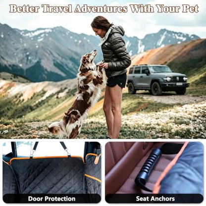 V2 New 600D Hard Bottom Car Seat Cover Extender Hammock for Dogs