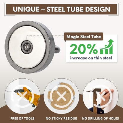 Magnetic Hooks Steel Tube Design for Cruise (10 Count)