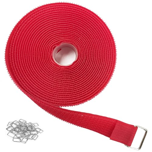 1"x16ft Hook and Loop Straps with 25 Metal Buckles