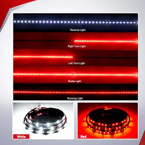 48” 49” LED Tailgate Light Strip 90 LED Red