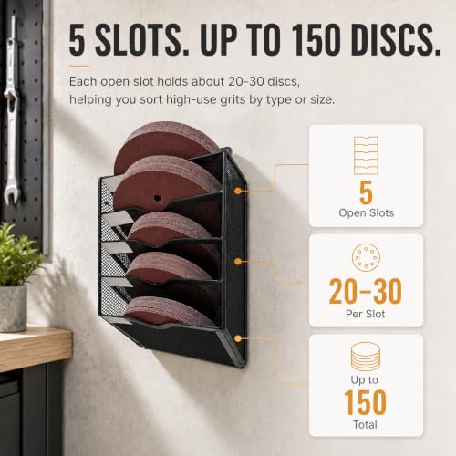 Sandpaper Organizer for 5 & 6 Inch Sanding Discs