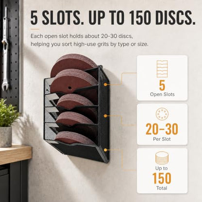 Sandpaper Organizer for 5 & 6 Inch Sanding Discs