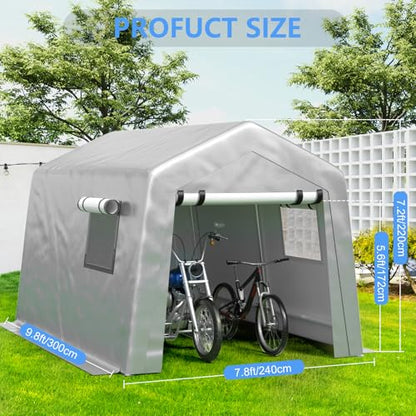 8x10 ft Carport Heavy Duty Tent with Roll
