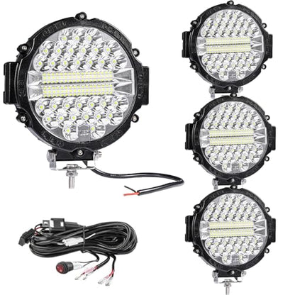7 Inch Round LED Off Road Lights (4 Count)