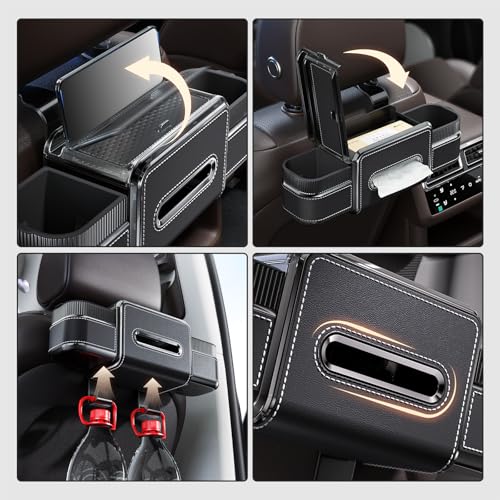6-in-1 Car Headrest Backseat Organizer, Back Seat Car Organizer and Storage