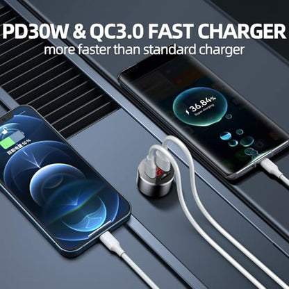 Bluetooth V5.4 AUX Car Adapter FM Transmitter