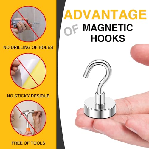 Magnetic Hooks 60pcs 30lbs Cruise Essentials 2026 Magnet Hook (60 Count)