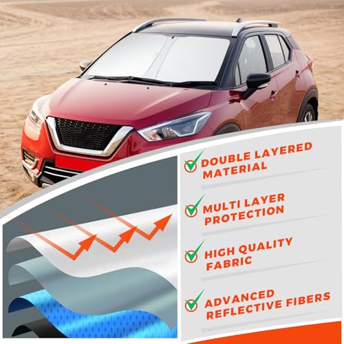 Foldable Front Windshield Sunshade fit for Nissan Kicks 2018