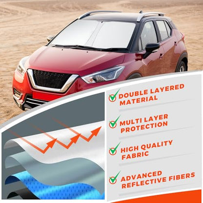Foldable Front Windshield Sunshade fit for Nissan Kicks 2018