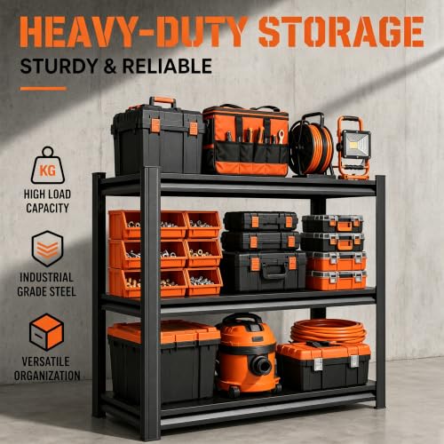 Garage Shelving 1200 LBS Adjustable Metal Storage Shelves