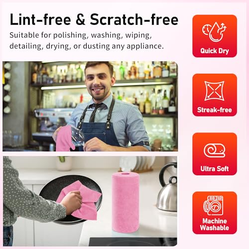 Microfiber Cleaning Cloth Roll (75 Count)