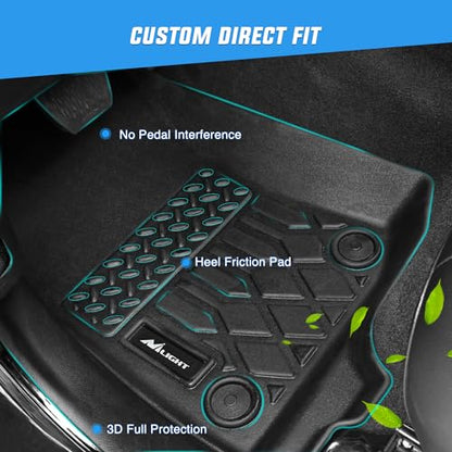 TPE Floor Mats for Mitsubishi Outlander PHEV 2023 2024 2025 2026 All Weather Custom Fit Heavy Duty Floor Liners