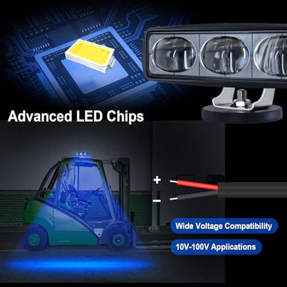 LED Blue Line Forklift Safety Light for Warehouse Hazard Warning (2 Count)