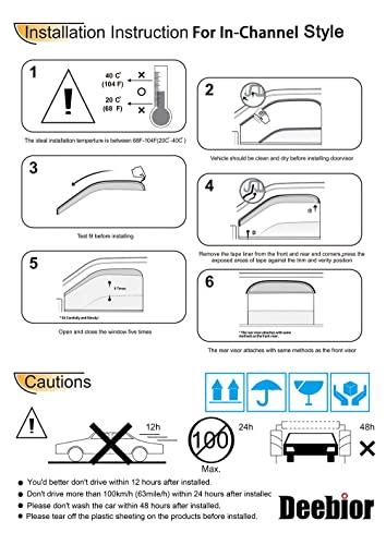 Window Visors Rain Guards for 2007 (4 Count)