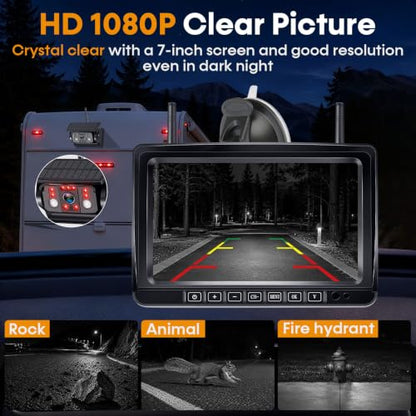 1080P Wireless Backup Camera Magnetic