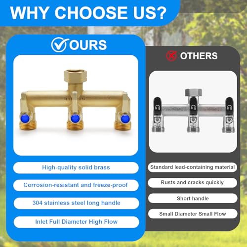 Brass Garden Hose Splitter