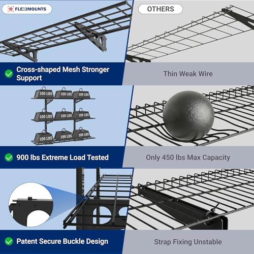 3 Tier 1x4ft Garage Storage Wall Shelving