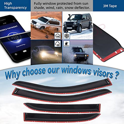 4pcs JDM Window Visors Rain Guards for 2003