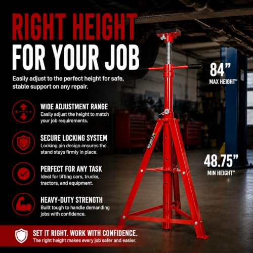 Underhoist Tripod Stand 2 Ton Capacity High Lift Jack Stand Reach Under Hoist Stand High
