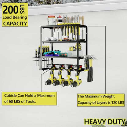 Power Tool Organizer Heavy Duty Wall Mount Drill Tools Holder