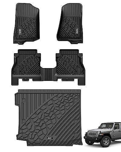 Floor Mats&Cargo Liner Compatible for Jeep Wrangler JL 2018