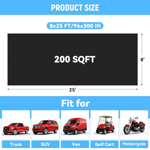 8x25 FT Garage Floor Mat
