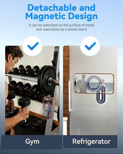 2-IN-1 Detachable Car Phone Holder for MagSafe[2800gf Strong Magnet & 89+LBS Suction Base]Vacuum Magnetic Phone Holders for Your Car, 360° Adjustable for iPhone 17-12 Pro Max Plus Air, Car Accessories