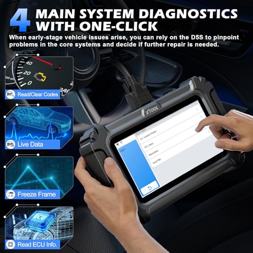 Car Scanner D5 OBD2 Scanner ABS SRS Check Engine Code Reader 10 Reset