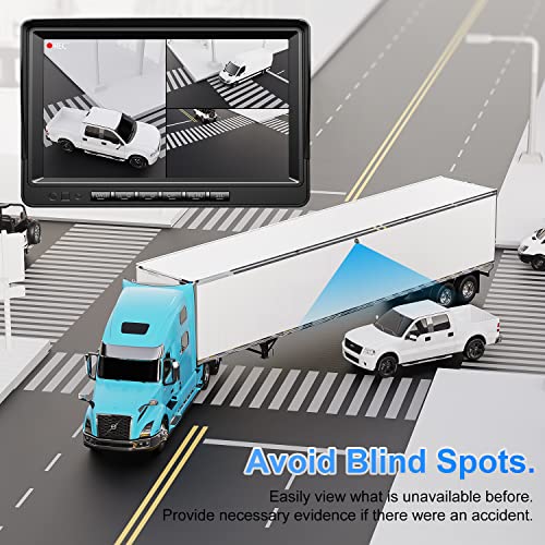 HD 1080P 7" Wired Backup Camera System Rear and Side Coverage