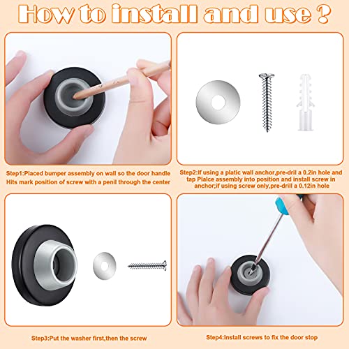 Door Stopper Wall Bumper Flush Mount Protector