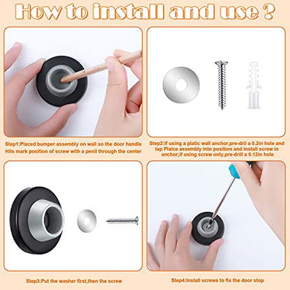 Door Stopper Wall Bumper Flush Mount Protector