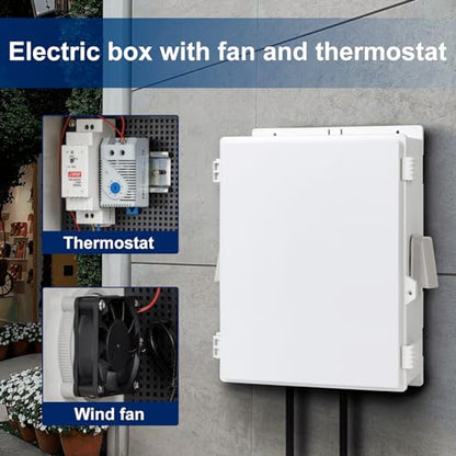 Outdoor Electrical Box with Thermostat and Fan