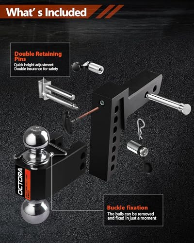 Adjustable Trailer Hitch Ball Mount