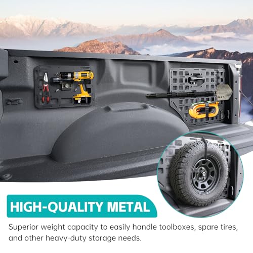 Side Truck Bed Molle Panel Rack System Compatible with 2015