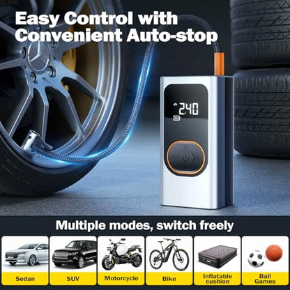 X9 Pro Portable Tire Inflator 1Min2X Faster 150PSI Air Compressor