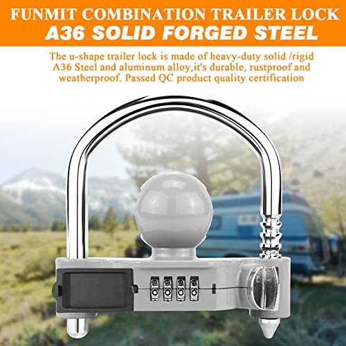 1 Pack Universal Hitch Lock with Combination Lock