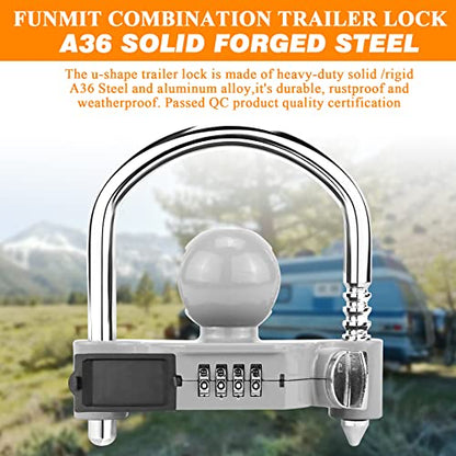 1 Pack Universal Hitch Lock with Combination Lock