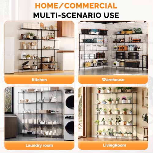 70" W Storage Shelves 1600LBS Heavy Duty Metal Shelving