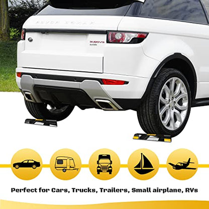 New Updated) 16" 2 Pcs Heavy Duty Parking Aid for Garage Walls, Parking Gadgets Protects Car, Parking Stopper Easy to Install 2 Packs, 16" L x 3.7" W x 1.8" H