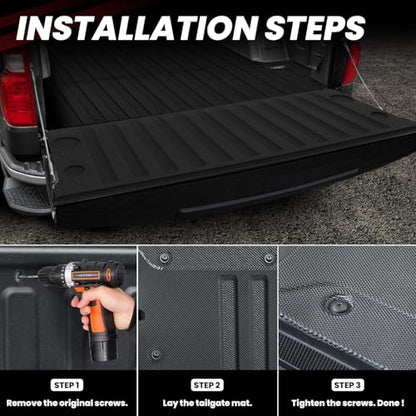 Truck Tailgate Mat for Chevy Silverado & GMC Sierra 1500 2019