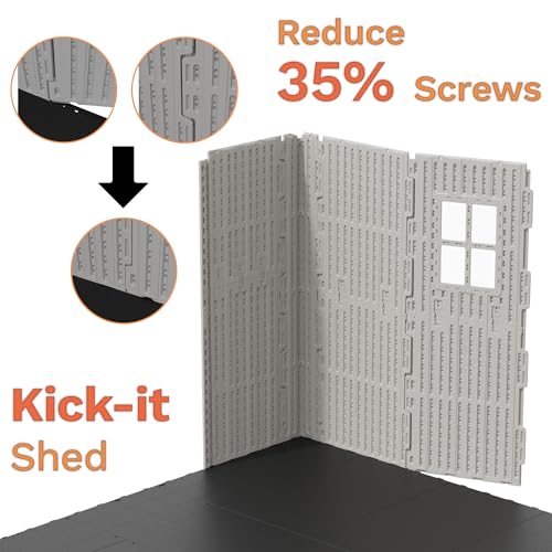 10x12 FT Resin Outdoor Storage Shed with Floor