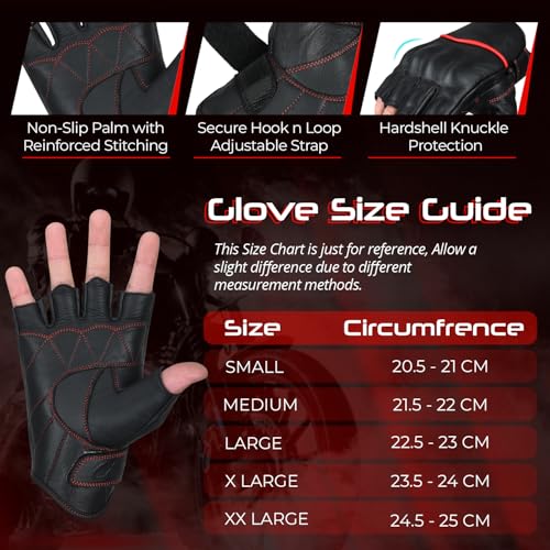 Motorcycle Gloves Men's Leather Motorbike Gloves Touchscreen Function