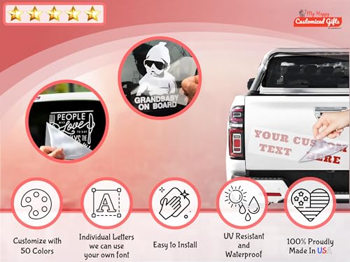 Custom Vinyl Decal or Car Magnet with Personalized Text or Logo