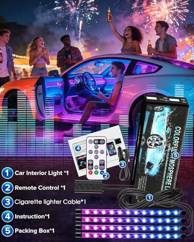 Car Interior LED Lights (4 Count)