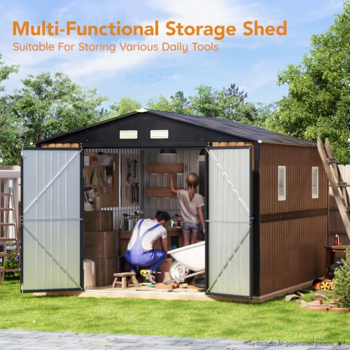 10X12 FT Outdoor Steel Storage Shed