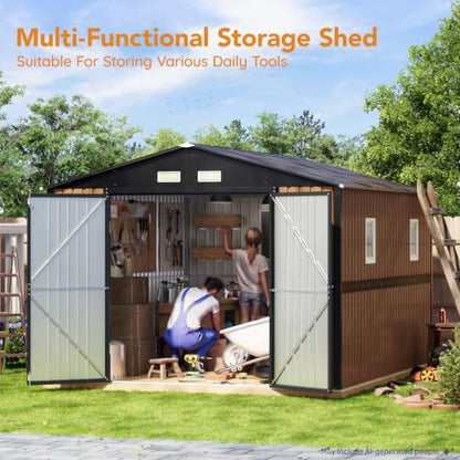 10X12 FT Outdoor Steel Storage Shed