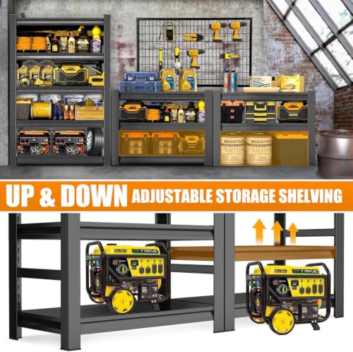 Storage Shelves Heavy Duty Adjustable 5tier Metal Garage Shelving Unit (5 Count)
