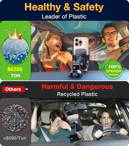 Phone Holders for Your Car Phone Holder Mount【Super Suction】Cell Phone Holder for Car Accessories for Women Men【360° Adjustable】 Suction Phone Mount for Car