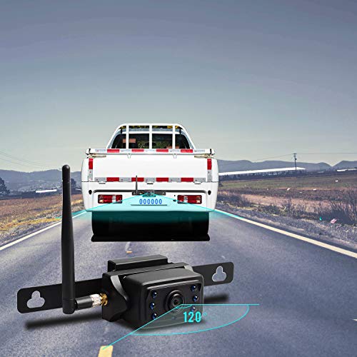MC5111 5'' 720P HD Digital Wireless Backup Camera System 5'' LCD Rear View Monitor and IP69K Waterproof Reversing Built in DVR Kit for Trucks